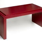 Vergara Coffee Table 
In C.O.M..
40” Wide x 20” Deep x 18" High
Available in Custom Sizes & Finishes
<A HREF="http://www.imambience.com/Vergara_Coffee_Table_Red_TearSheet.pdf"><b>Click Here </b></A>to view and download tearsheet