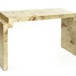 F389 Console Table
Mink Color Leather Parchment
54” Wide x 18” Deep x 30” High
Available in Custom Sizes & Finishes
<A  HREF="http://www.imambience.com/F398_Console_Table_TearSheet.pdf"><b>Click here</b> </A>to view and download tearsheet.