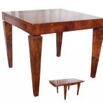F432A Goatskin Card/Dining Table
With Two 14” Self-storing Leaves
36” Square x 30” High Closed
Available in Custom Sizes & Finishes
<A  HREF="http://www.imambience.com/F432A_Dining_Table.pdf"><b>Click here</b> </A>to view and download tearsheet.