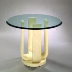 F308 Normandie Table
Base in Bone
20” Diameter Base, 42” Diameter Glass Top x 29” High
Available in Custom Sizes & Finishes
<A  HREF="http://www.imambience.com/F308_Normandie_Table.pdf"><b>Click here</b> </A>to view and download tearsheet.