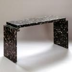 F389H Table
Black Horn Console with Drop Corners
54” Wide x 20” Deep x 32” High
Available in Custom Sizes & Finishes
<A  HREF="http://www.imambience.com/F389H_Black-horn_Console.pdf"><b>Click here</b> </A>to view and download tearsheet.